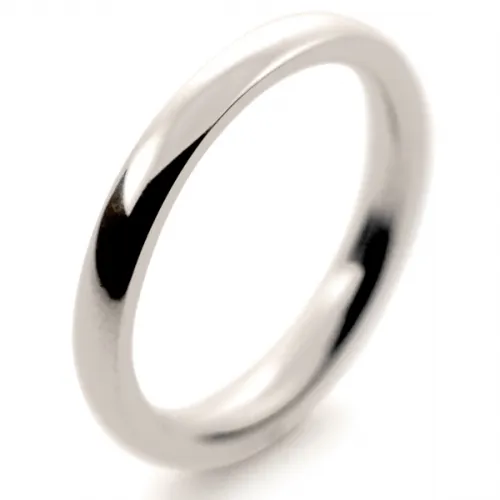 Court Very Heavy -  2.5mm (TCH2.5 W) White Gold Wedding Ring